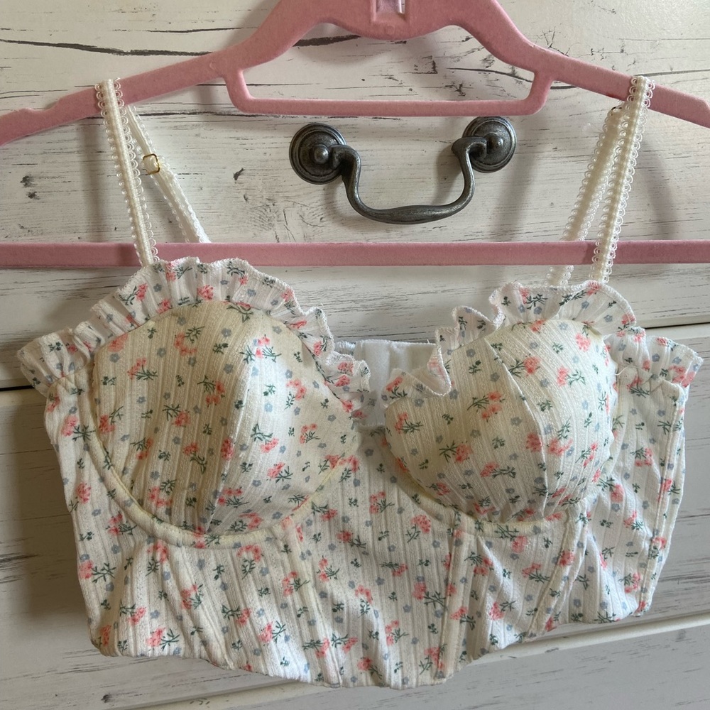 Floral corset top